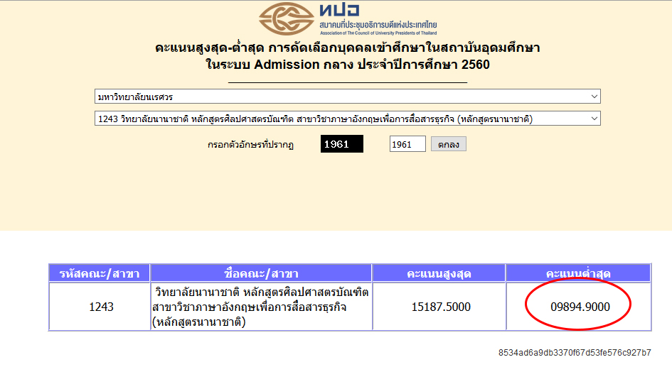ใจต้องรักมากจริง ๆ ภาษาอังกฤษเพื่อการสื่อสารธุรกิจ (หลักสูตรนานาชาติ) คะแนน -5,7XX ผ่านแอด